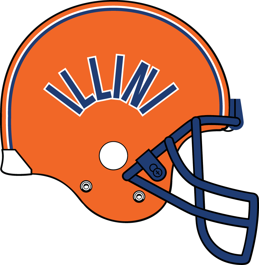 Illinois Fighting Illini 1977-1979 Helmet iron on paper